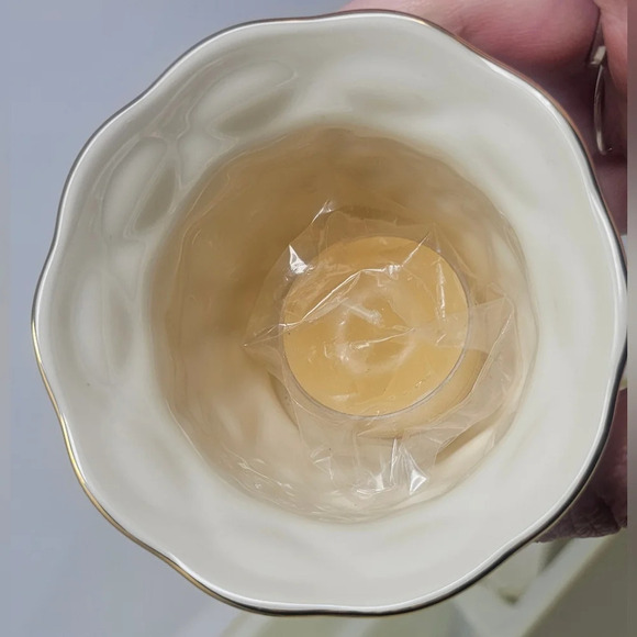 Lenox Ivory Fine China Classic Beaded Votive / Tea Light Candle Holder Set of 3 - Picture 11 of 16